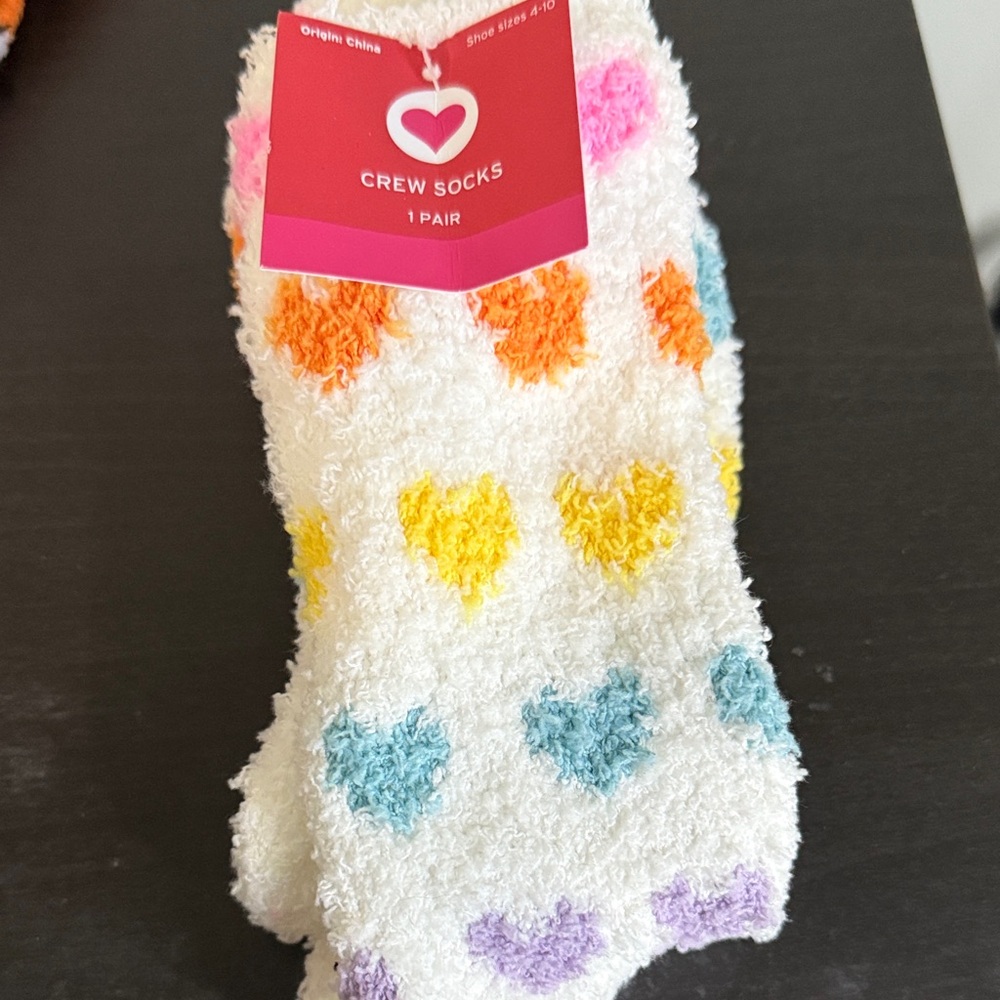 Colorful Heart Crew Socks